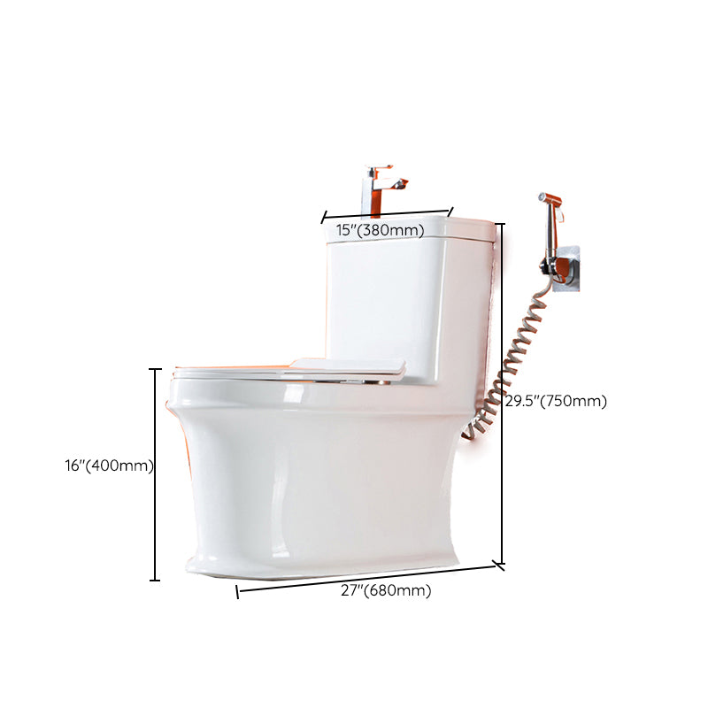 Modern Ceramic Toilet Bowl Floor Mounted Urine Toilet with Seat for Washroom