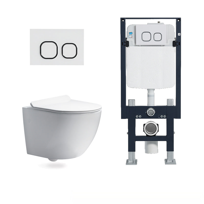 Modern Ceramic White Flush Toilet Wall Hung Urine Toilet with Seat for Bathroom