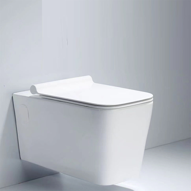 Modern Ceramic White Flush Toilet Wall Hung Urine Toilet with Seat for Bathroom