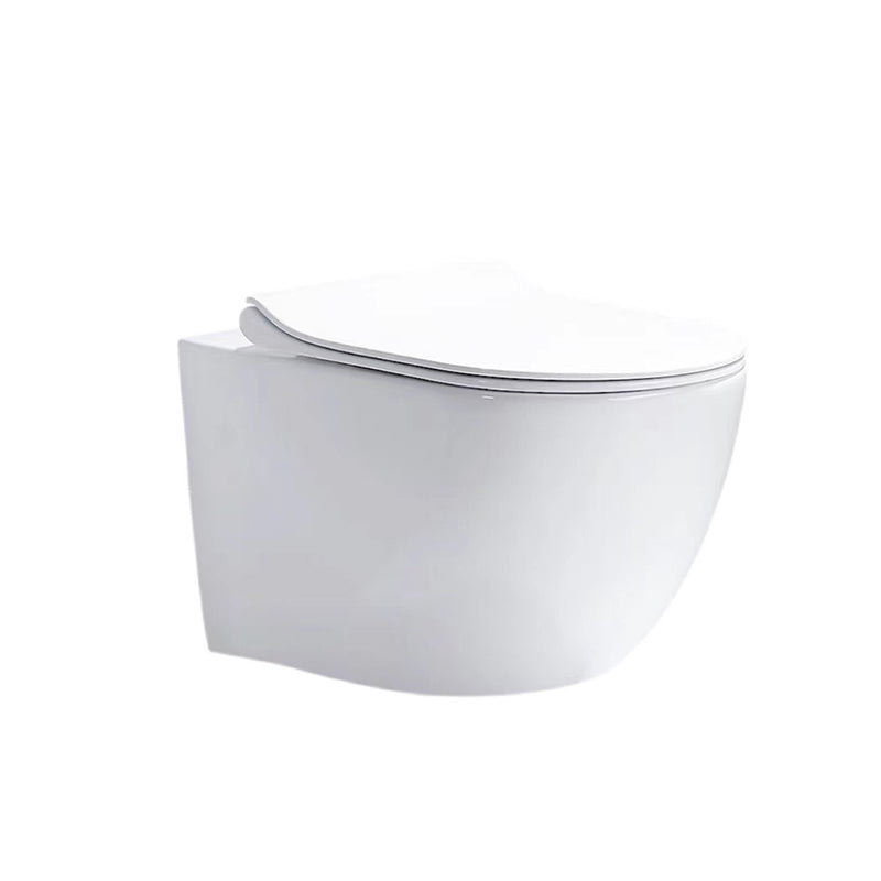 Modern Ceramic White Flush Toilet Wall Hung Urine Toilet with Seat for Bathroom