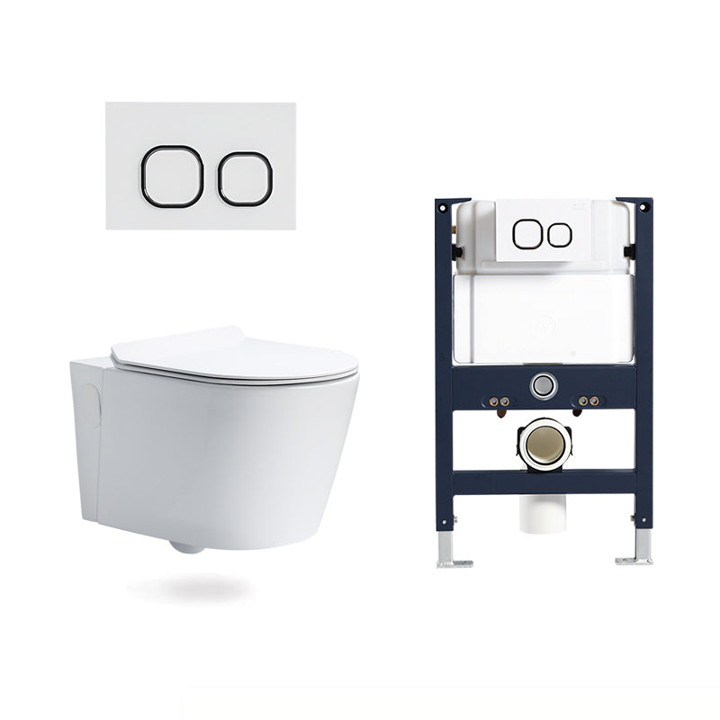 Modern Ceramic White Flush Toilet Wall Hung Urine Toilet with Seat for Bathroom