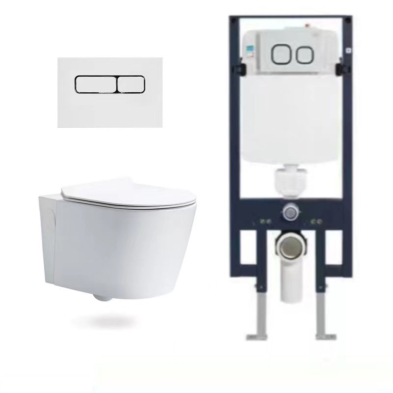 Modern Ceramic White Flush Toilet Wall Hung Urine Toilet with Seat for Bathroom