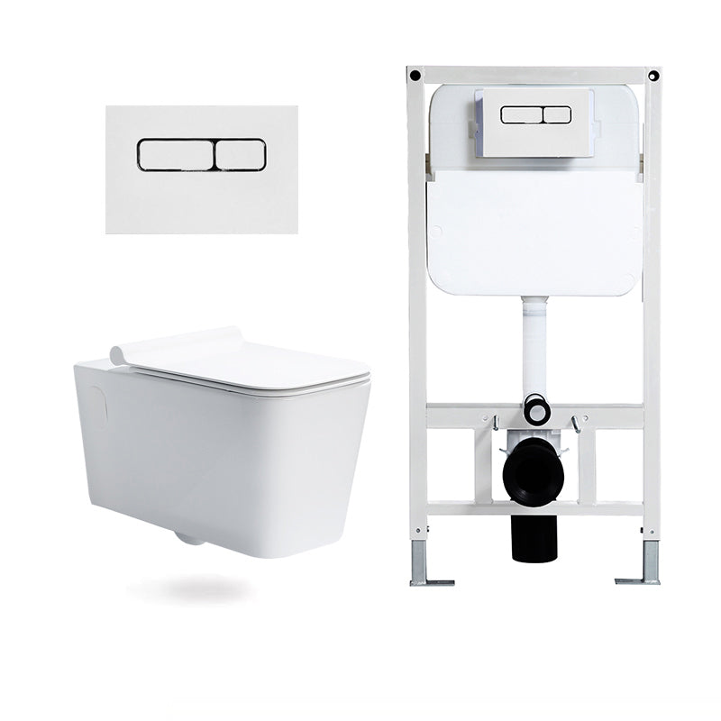 Modern Ceramic White Flush Toilet Wall Hung Urine Toilet with Seat for Bathroom