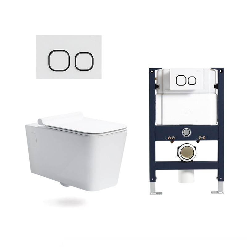 Modern Ceramic White Flush Toilet Wall Hung Urine Toilet with Seat for Bathroom