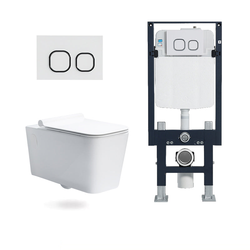 Modern Ceramic White Flush Toilet Wall Hung Urine Toilet with Seat for Bathroom