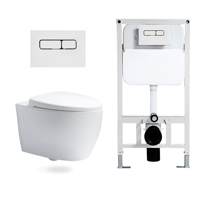Modern Ceramic White Flush Toilet Wall Hung Urine Toilet with Seat for Bathroom