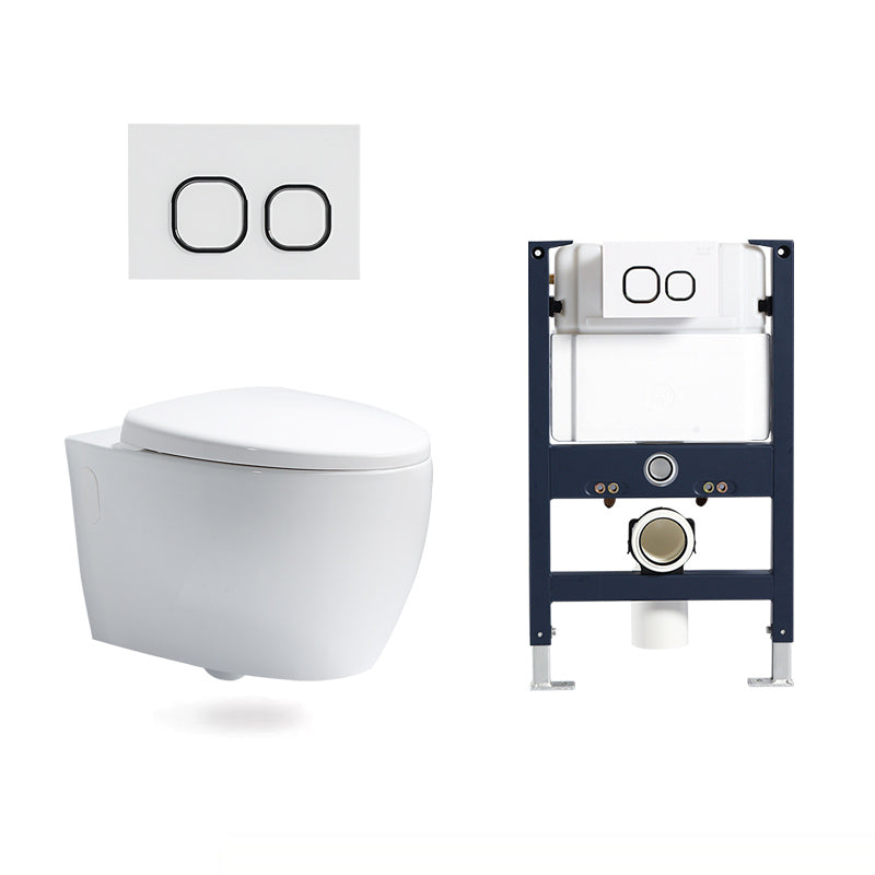 Modern Ceramic White Flush Toilet Wall Hung Urine Toilet with Seat for Bathroom