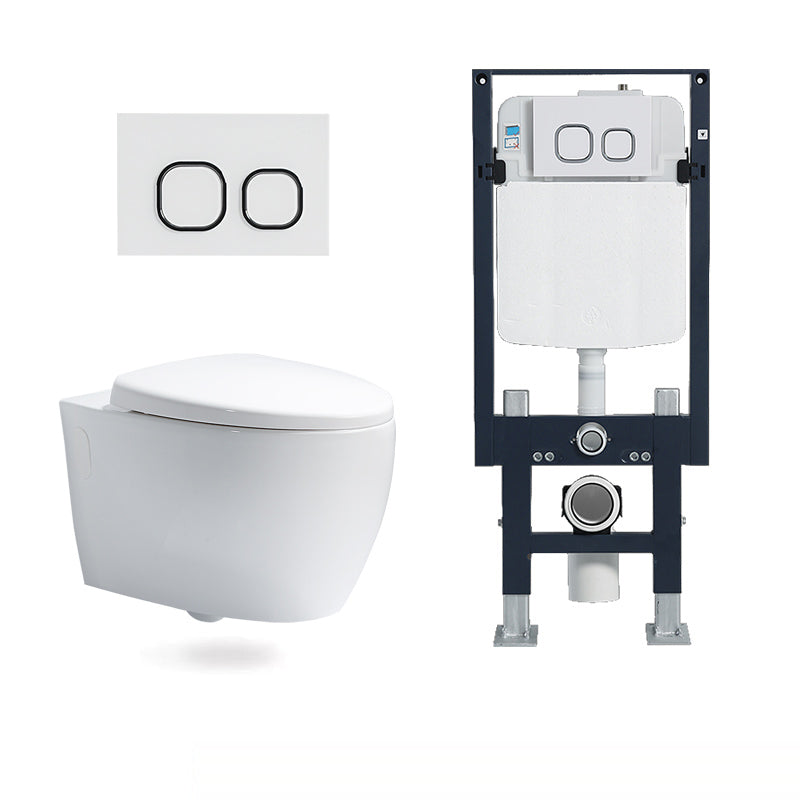 Modern Ceramic White Flush Toilet Wall Hung Urine Toilet with Seat for Bathroom