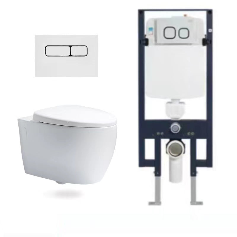 Modern Ceramic White Flush Toilet Wall Hung Urine Toilet with Seat for Bathroom