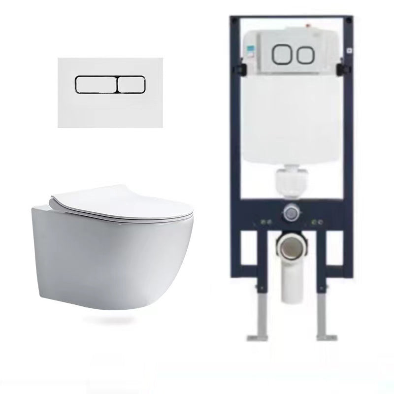 Modern Ceramic White Flush Toilet Wall Hung Urine Toilet with Seat for Bathroom