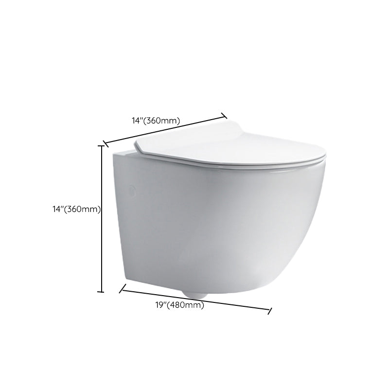 Modern Ceramic White Flush Toilet Wall Hung Urine Toilet with Seat for Bathroom
