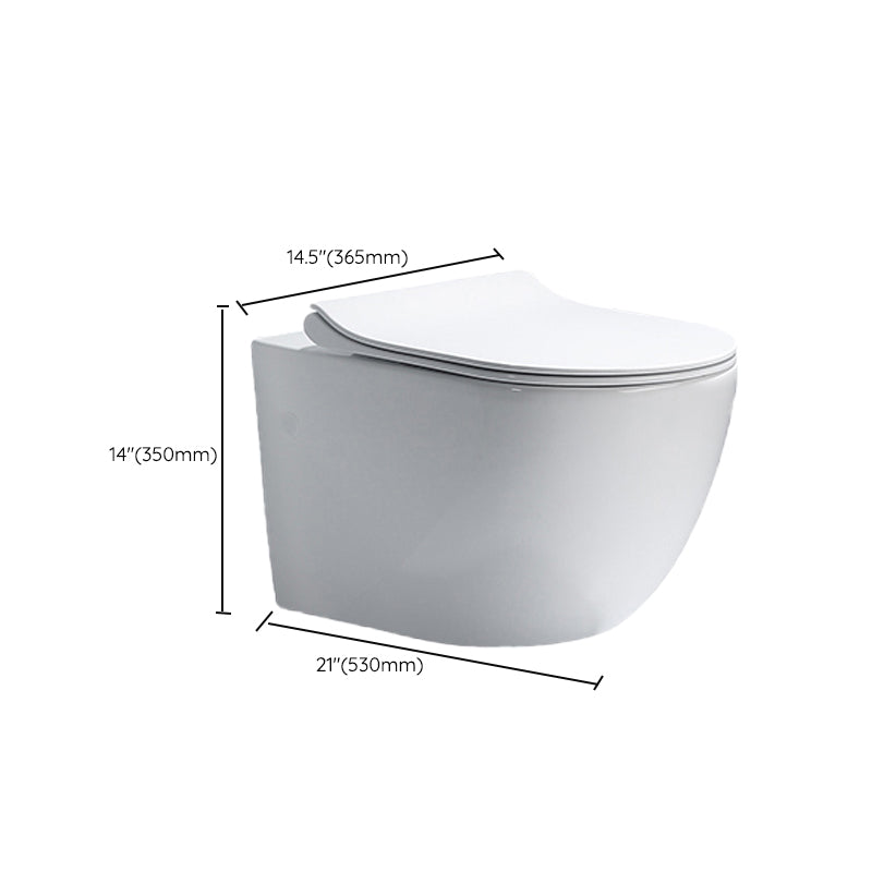 Modern Ceramic White Flush Toilet Wall Hung Urine Toilet with Seat for Bathroom