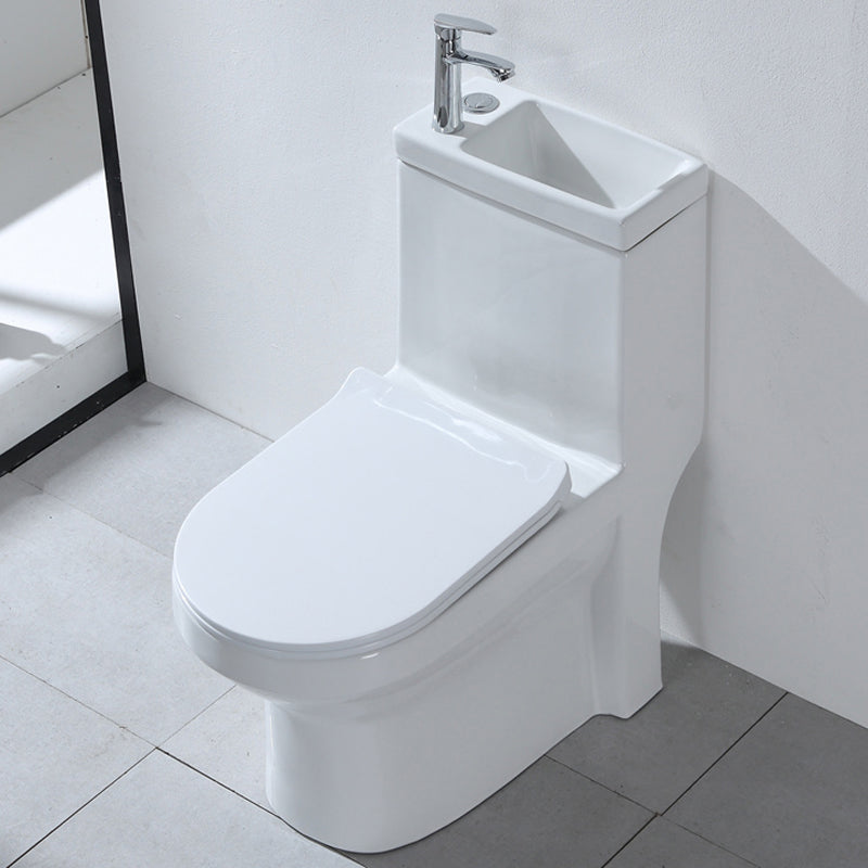 Contemporary Porcelain Flush Toilet Floor Mount One-Piece Toilet Urine Toilet