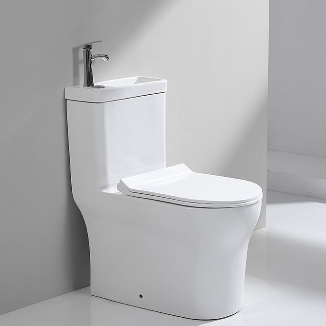 Contemporary Porcelain Flush Toilet Floor Mount One-Piece Toilet Urine Toilet