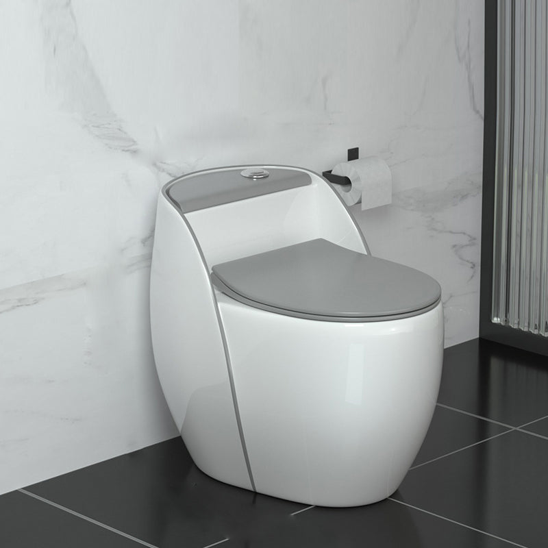Contemporary Siphon Jet Flush Toilet Floor Mounted Urine Toilet for Bathroom