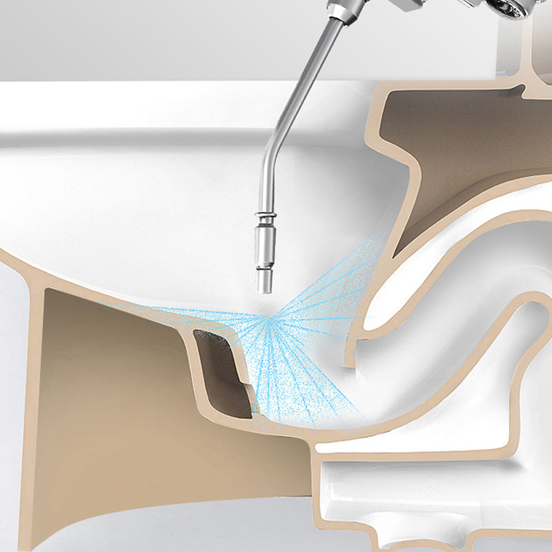 Contemporary Siphon Jet Flush Toilet Floor Mounted Urine Toilet for Bathroom