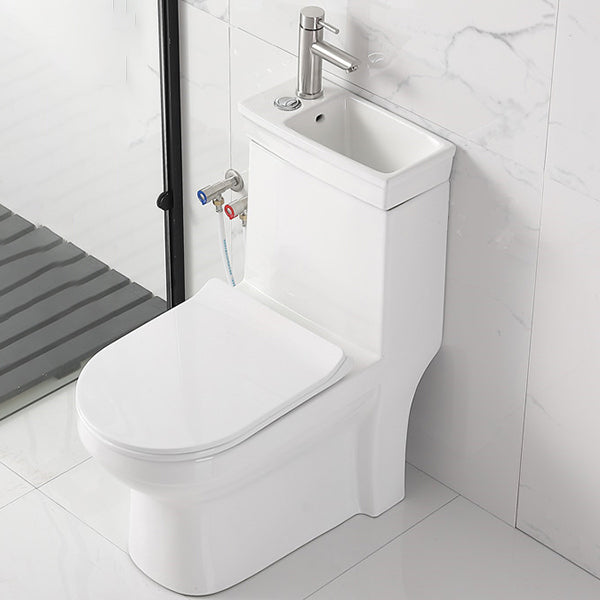 Contemporary Siphon Jet Flush Toilet Floor Mount One-Piece Toilet Urine Toilet