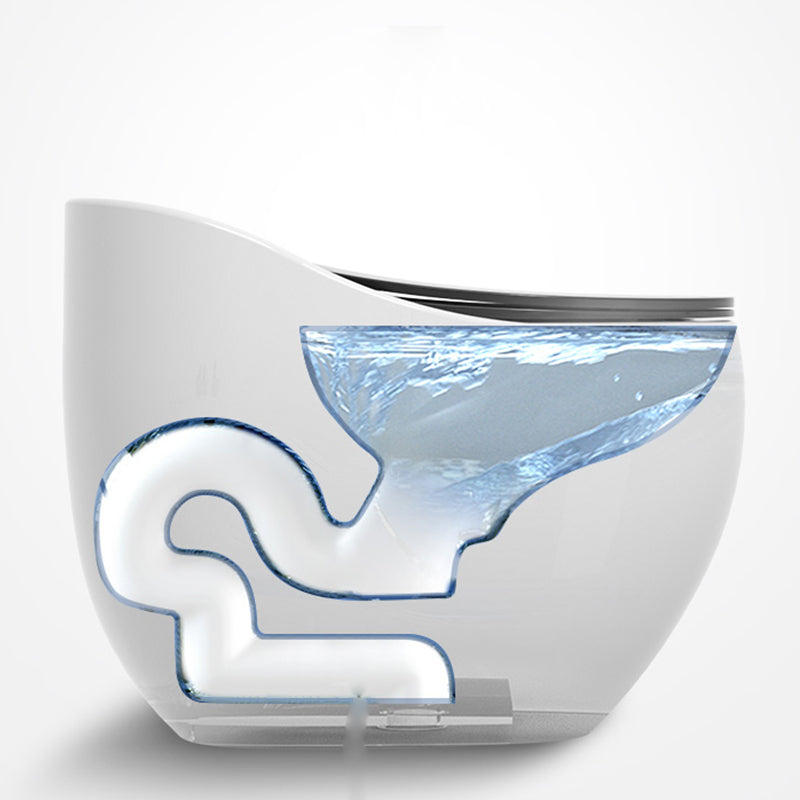 Modern Style Ceramic Flush Toilet All-In-One Toilet Bowl for Washroom