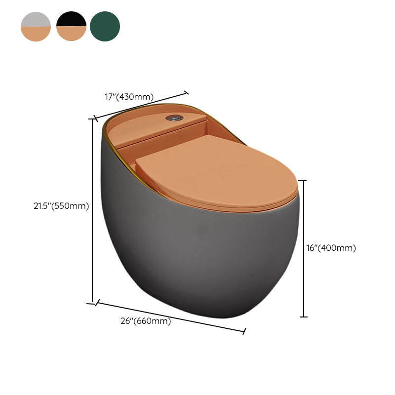 Modern Style Ceramic Flush Toilet All-In-One Toilet Bowl for Washroom