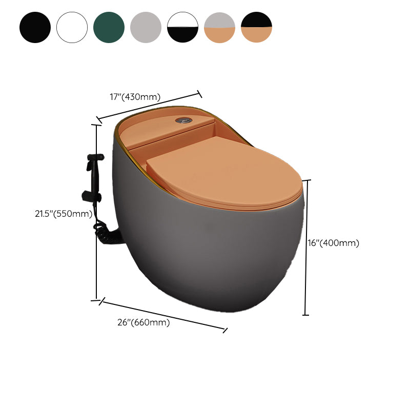 Modern Style Ceramic Flush Toilet All-In-One Toilet Bowl for Washroom