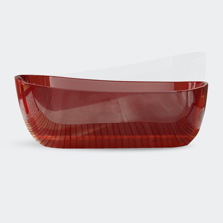 Soaking Stand Alone Bathtub Oval Antique Finish Modern Bath Tub
