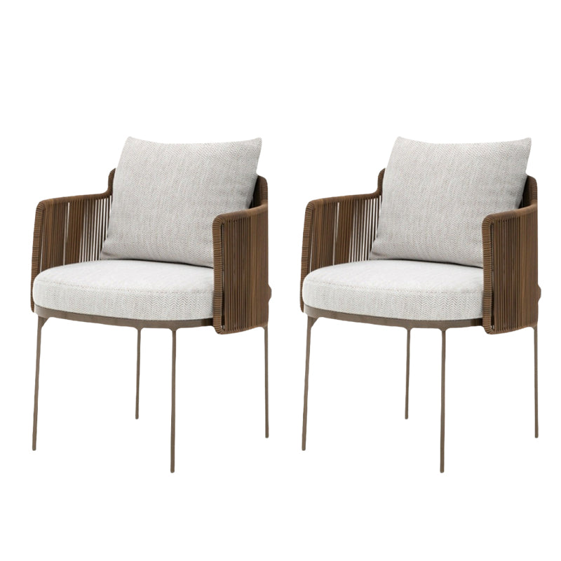 Tropical with Arm Dining Chairs Water Repellent Finish Cushion Chairs