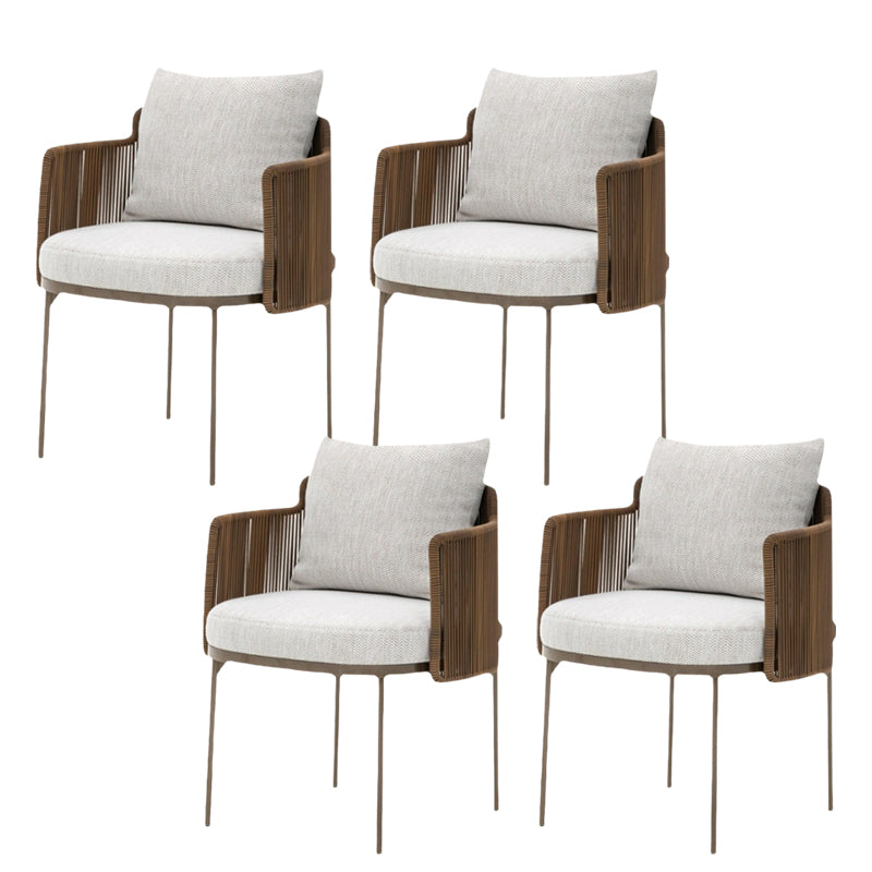 Tropical with Arm Dining Chairs Water Repellent Finish Cushion Chairs