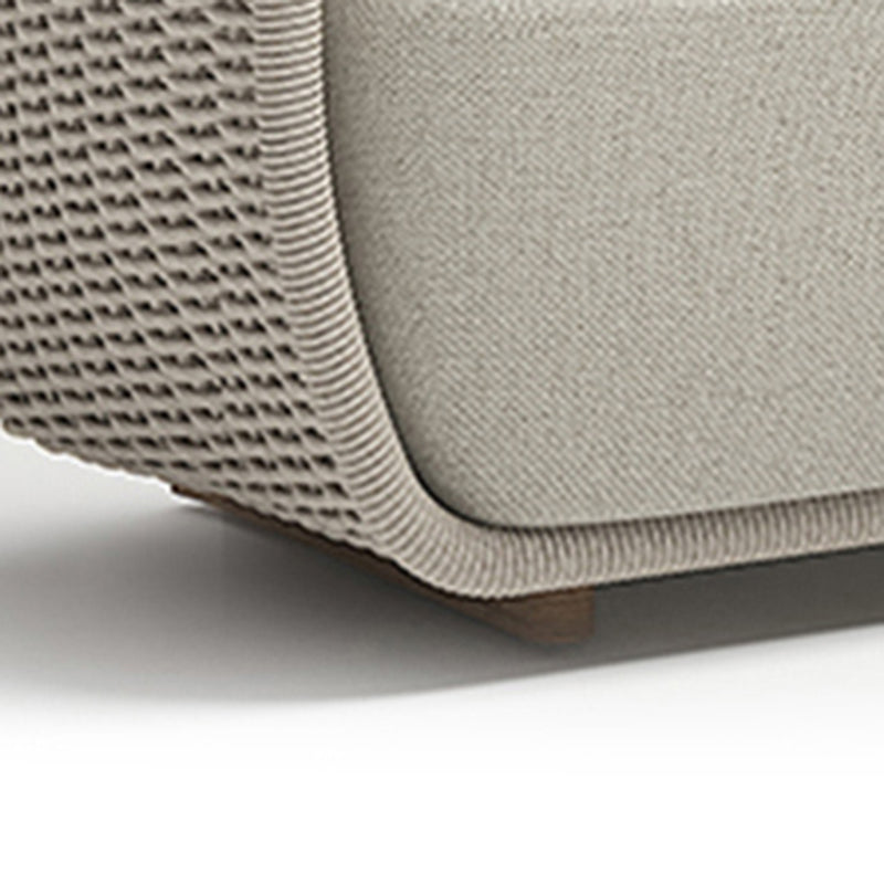 Tropical Teak Outdoor Patio Sofa with Water Resistant Cushion