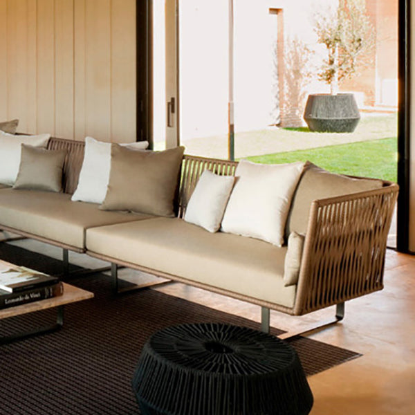 Tropical Style Outdoor Sofa with Legs Seating for Outdoor Courtyard