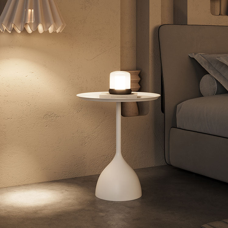 Contemporary Bedside Cabinet Metal Accent Table Nightstand for Bedroom