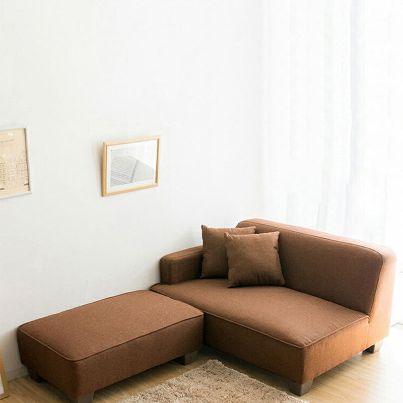 Modern Cotton Blend Sleeper Chair Bed Square Arms Lounge Chair