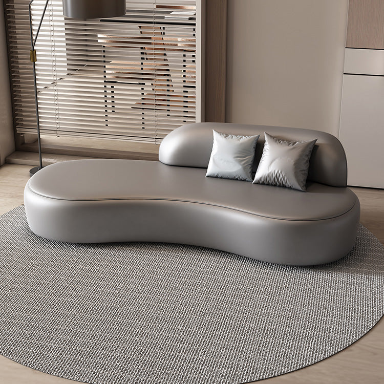 Modern Chaise Lounge Genuine Leather Chaise Lounge with Recessed Arm