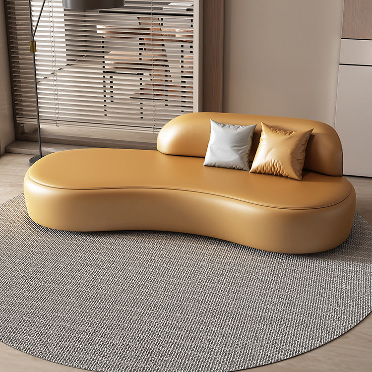Modern Chaise Lounge Genuine Leather Chaise Lounge with Recessed Arm