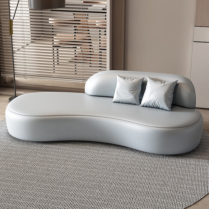 Modern Chaise Lounge Genuine Leather Chaise Lounge with Recessed Arm
