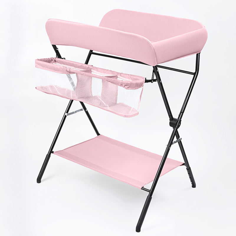 Modern Changing Table Metal Portable Baby Changing Table with Shelf