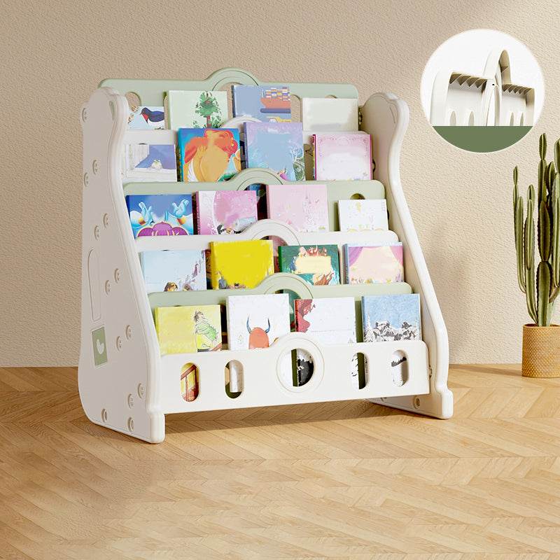 Scandinavian Etagere Bookcase Plastic Closed Back Shelf Bookcase