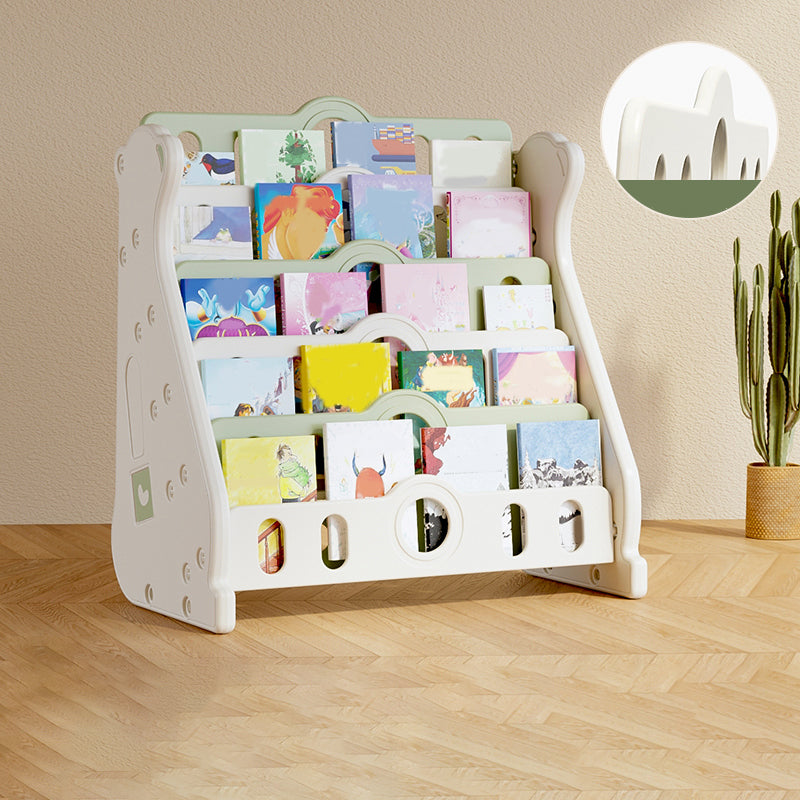 Scandinavian Etagere Bookcase Plastic Closed Back Shelf Bookcase