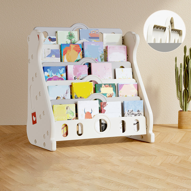 Scandinavian Etagere Bookcase Plastic Closed Back Shelf Bookcase