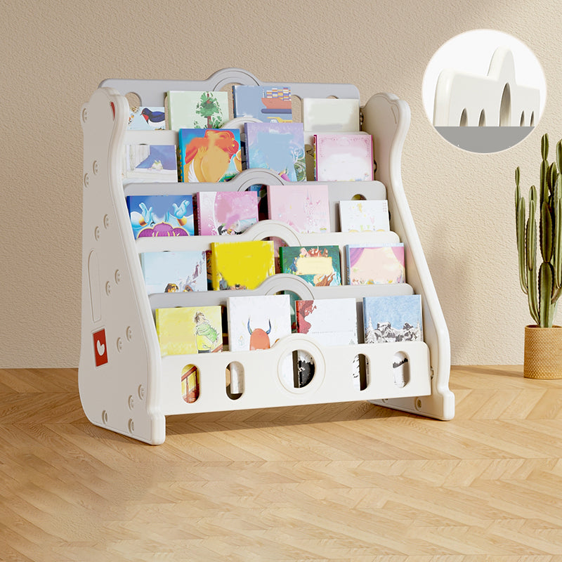 Scandinavian Etagere Bookcase Plastic Closed Back Shelf Bookcase