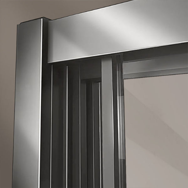 Framed Double Sliding Shower Bath Door Transparent Scratch Resistant Shower Bath Door