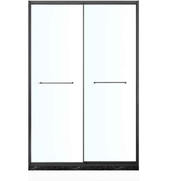 Framed Double Sliding Shower Bath Door Transparent Scratch Resistant Shower Bath Door