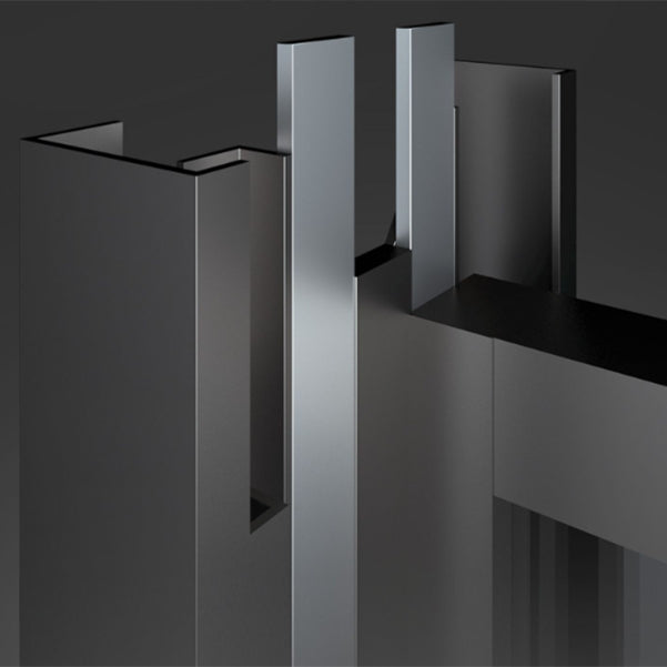 Framed Double Sliding Shower Bath Door Transparent Scratch Resistant Shower Bath Door