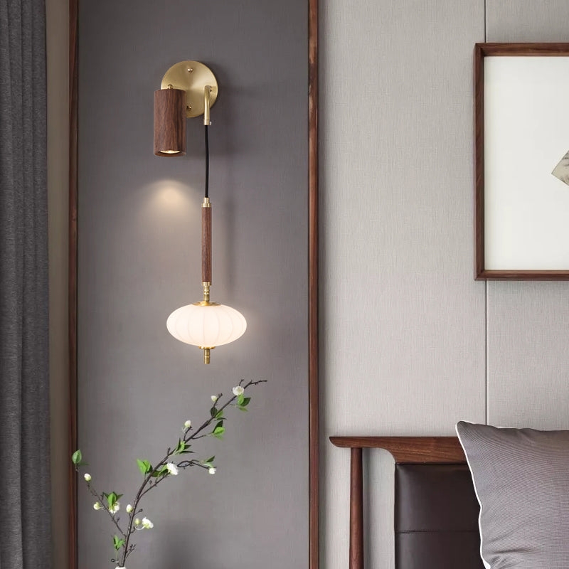 Modernism Wooden Wall Mounted Sconce Brown Wall Light for Foyer