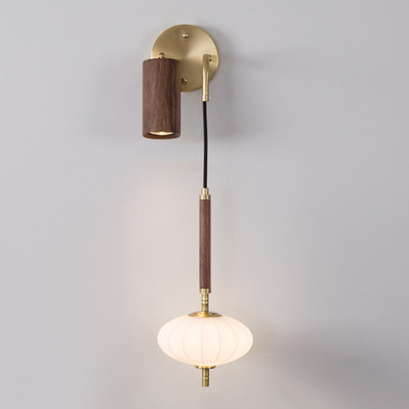 Modernism Wooden Wall Mounted Sconce Brown Wall Light for Foyer