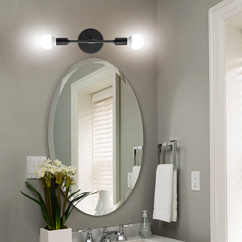 Modern 2-Light Bathroom Vanity Light Black/Golden/Nickle Bath Bar