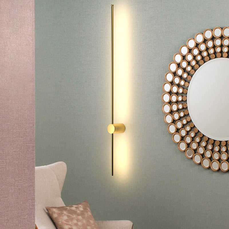 Metal Modern Wall Sconce LED Linear Shape Vanity Lamp with Acrylic Shade for Bathroom