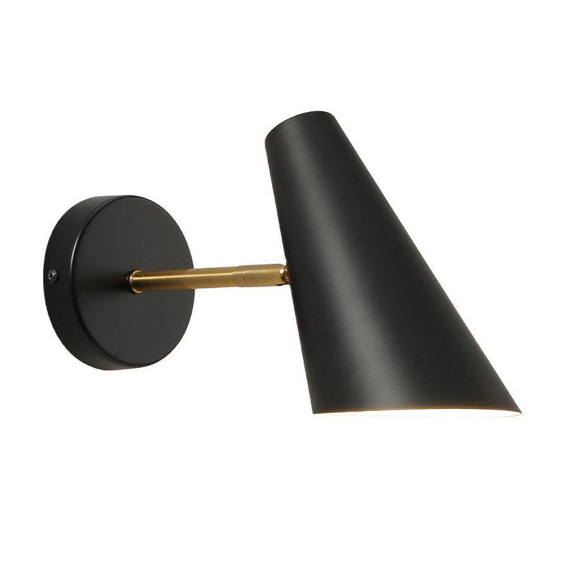 Modern Single Black Bathroom Vanity Light Shaded Metal Bath Bar