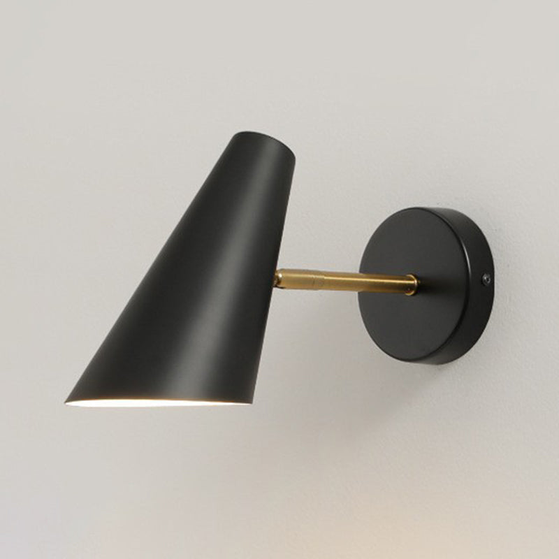 Modern Single Black Bathroom Vanity Light Shaded Metal Bath Bar