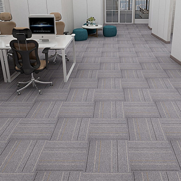 Carpet Tiles Solid Color Stain Resistant Multi Level Loop Indoor Carpet Tiles