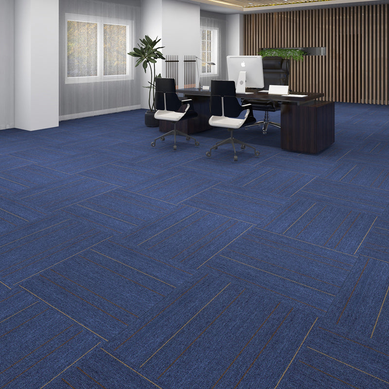 Carpet Tiles Solid Color Stain Resistant Multi Level Loop Indoor Carpet Tiles